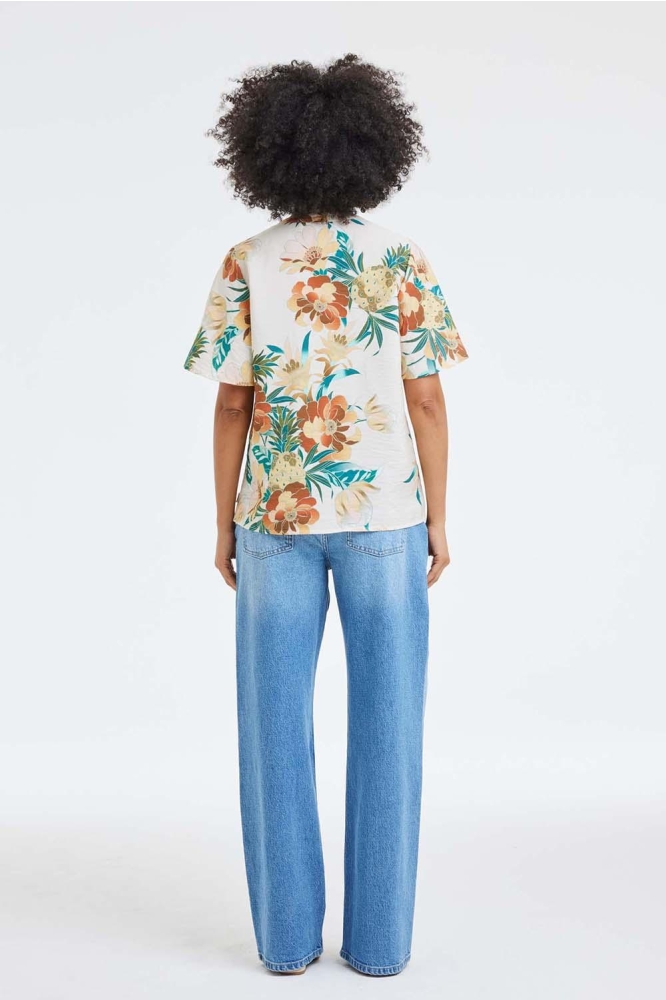 BLOUSE MANNA DS250063000 1637 OFF WHITE RISING SUN PRINT
